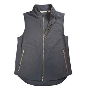 Peter Millar Surge Vest Womens Small Gray Full Zip Stretch Golf Lightweight
